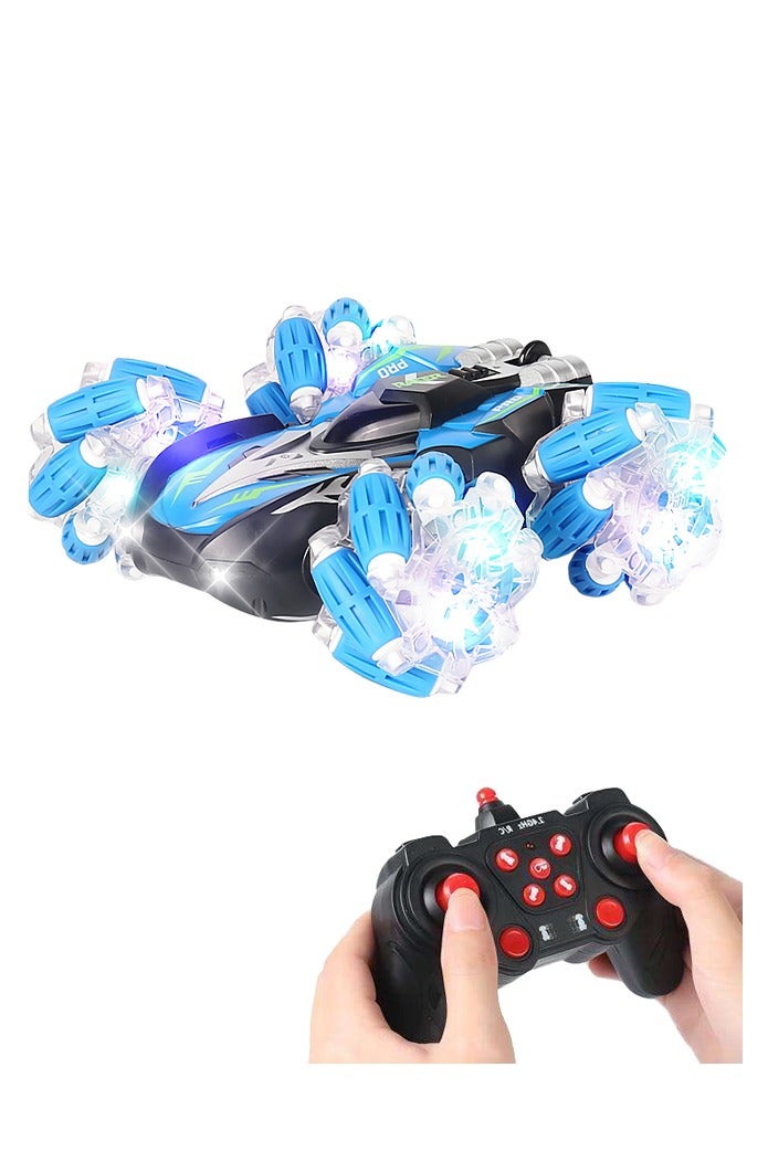 Snooe RC Stunt Car, 2.4GHz 4WD Remote Control Toy Cars, Double Sided Rotating Off Road Vehicle 360° Flips with Lights Music, RC Stunt Car Toys 2.4Ghz & Controlled Remote Control Twist Cars - Image 1