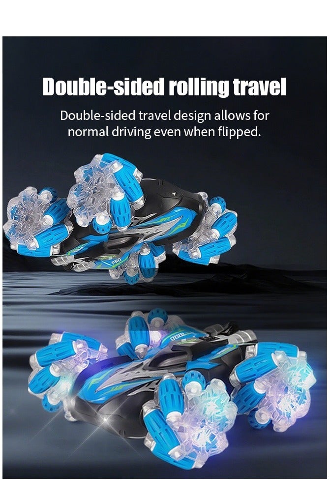 Snooe RC Stunt Car, 2.4GHz 4WD Remote Control Toy Cars, Double Sided Rotating Off Road Vehicle 360° Flips with Lights Music, RC Stunt Car Toys 2.4Ghz & Controlled Remote Control Twist Cars - Image 3