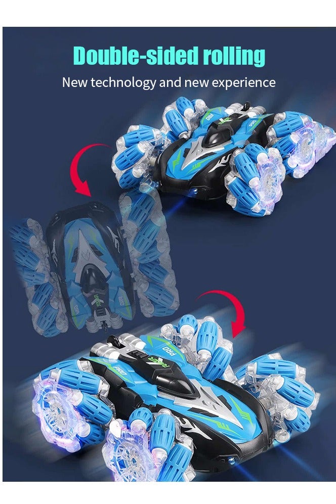 Snooe RC Stunt Car, 2.4GHz 4WD Remote Control Toy Cars, Double Sided Rotating Off Road Vehicle 360° Flips with Lights Music, RC Stunt Car Toys 2.4Ghz & Controlled Remote Control Twist Cars - Image 4