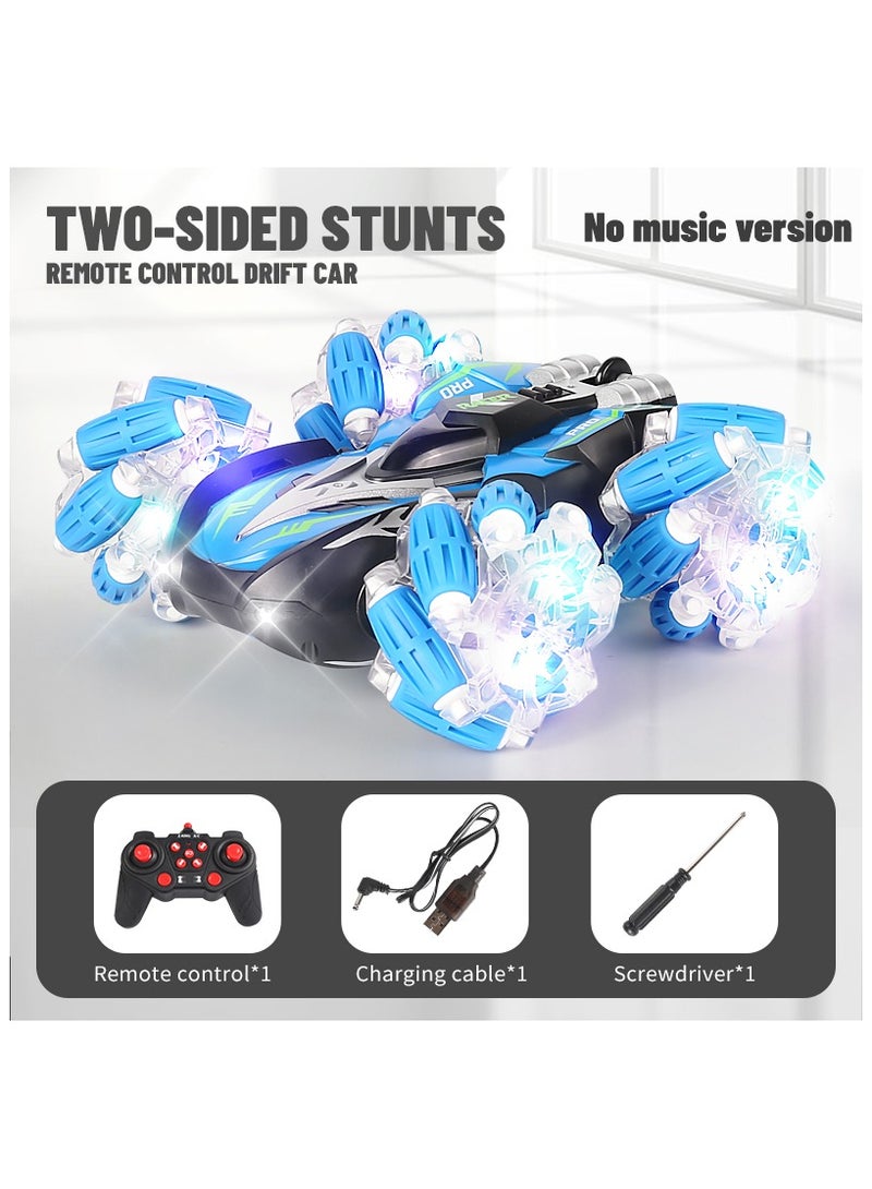 Snooe RC Stunt Car, 2.4GHz 4WD Remote Control Toy Cars, Double Sided Rotating Off Road Vehicle 360° Flips with Lights Music, RC Stunt Car Toys 2.4Ghz & Controlled Remote Control Twist Cars - Image 2