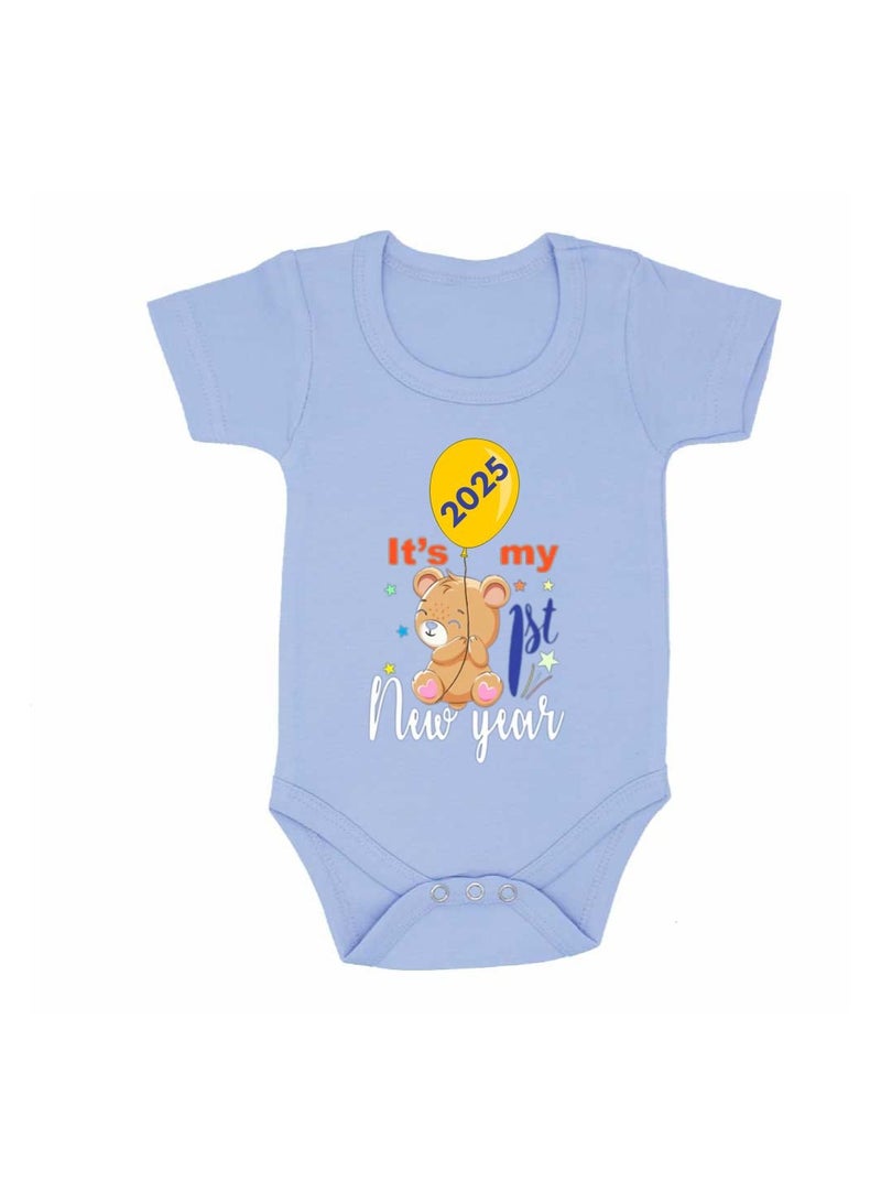 PRINTSHOP4ME My 1st New Year Baby Romper–Soft Cotton Half Sleeve Bodysuits For Newborns,Infants And Toddlers– Unisex Baby Onesies For Boys And Girls-Baby Romper For New Year - Image 1