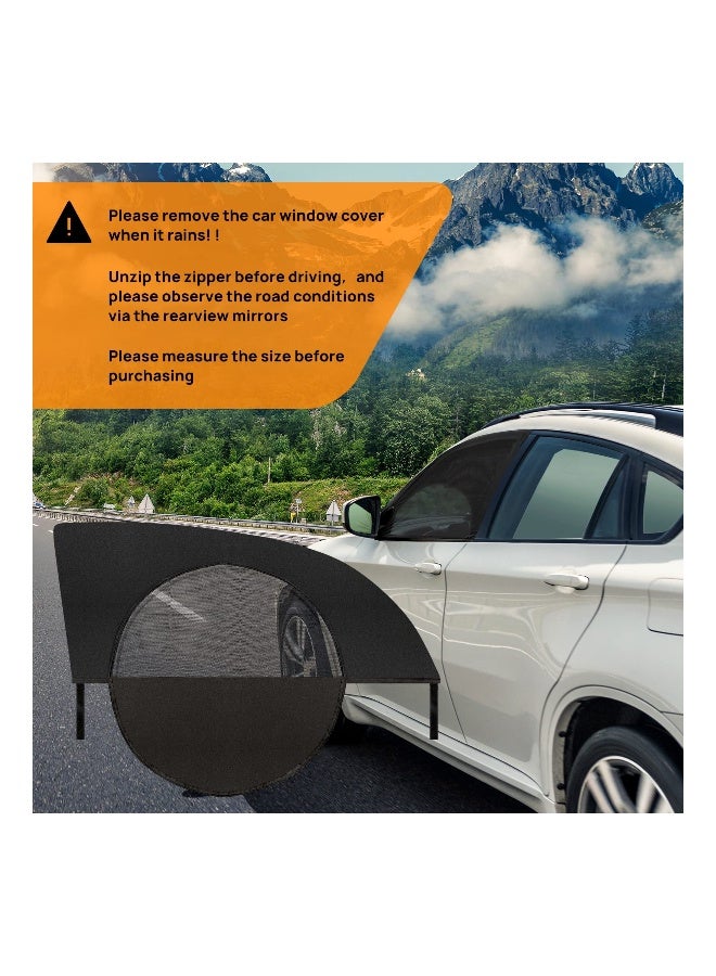 Car Window Shades, Front Side Window, 2 PCS Breathable Mesh Side Window Sun Shade for Driver, Front Side Window Screen for Camping, Protection Privacy, Family When Parking on Trips (125 x 50cm)