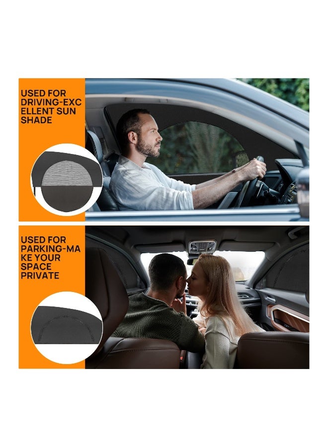 Car Window Shades, Front Side Window, 2 PCS Breathable Mesh Side Window Sun Shade for Driver, Front Side Window Screen for Camping, Protection Privacy, Family When Parking on Trips (125 x 50cm)