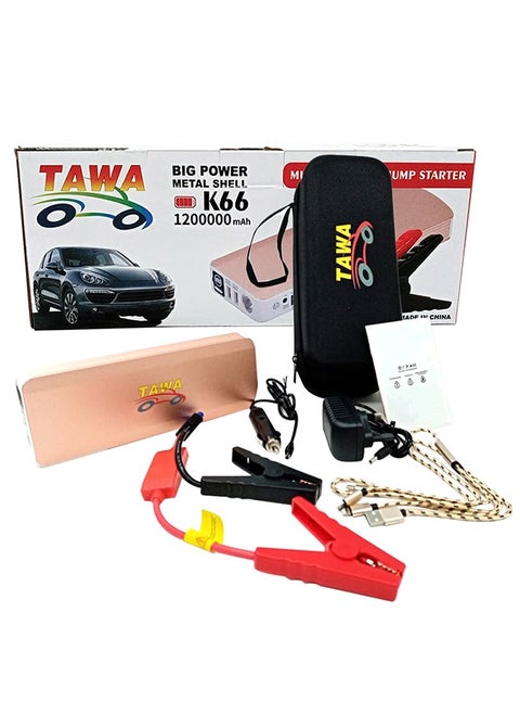 TAWA Mini Portable Car Jump Starter 1200000 mAh Emergency Multi-Function USB Power Bank Battery Charger Jump Starter