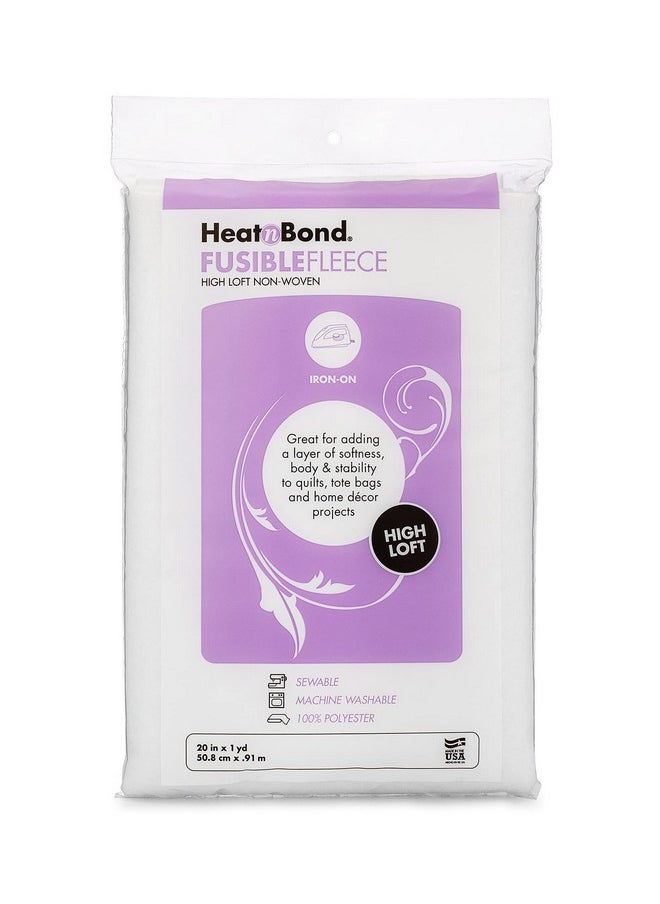 HeatnBond - Fusible Fleece High Loft Ironon Interfacing 20 Inches X 1 Yard White - Image 1