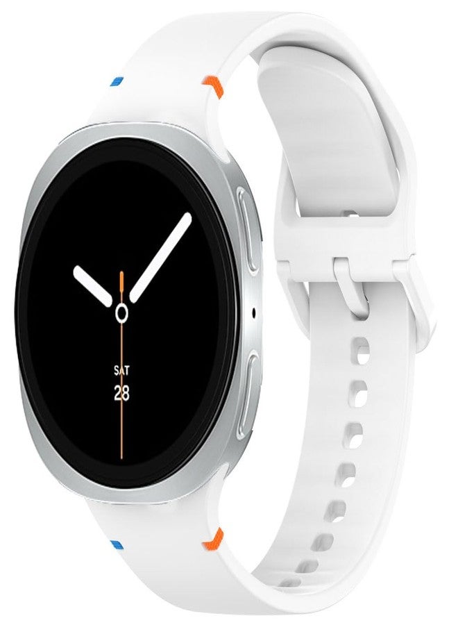 Sankel [3 Pack] Straps Compatible for Samsung Galaxy Watch 8 40mm 44mm/Galaxy Watch 8 Classic 46mm Bands, Soft Silicone Sport Replacement Straps Wristband for Women Men (White+Space Gray+Official Blue) - Image 5