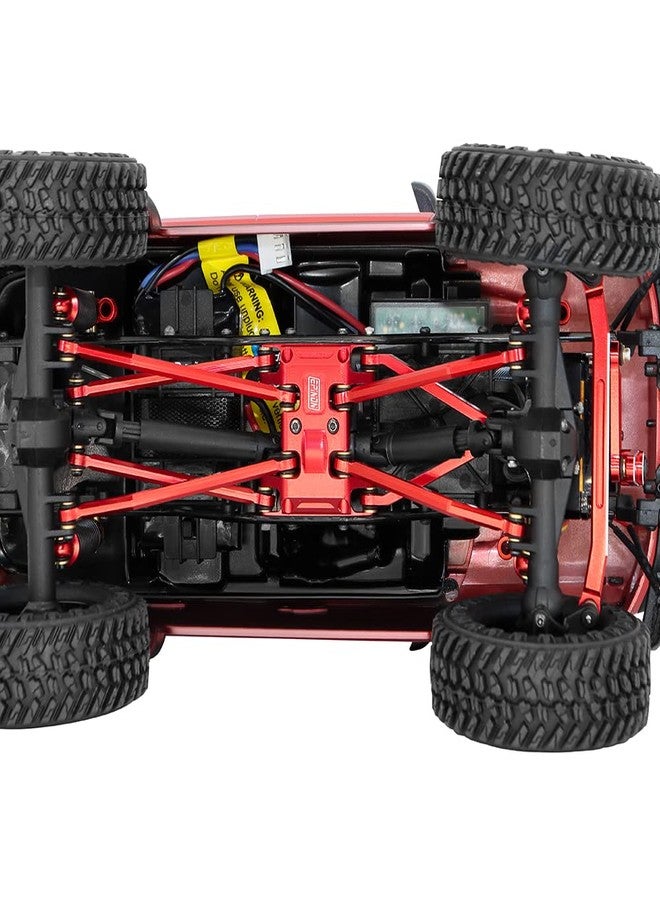 EPINON Aluminum High Clearance Chassis Links Suspension Links Steering Links and Skid Plate Set for 1/24 Axial SCX24 Bronco/JLU/C10 Upgrade Parts (Red) - Image 3