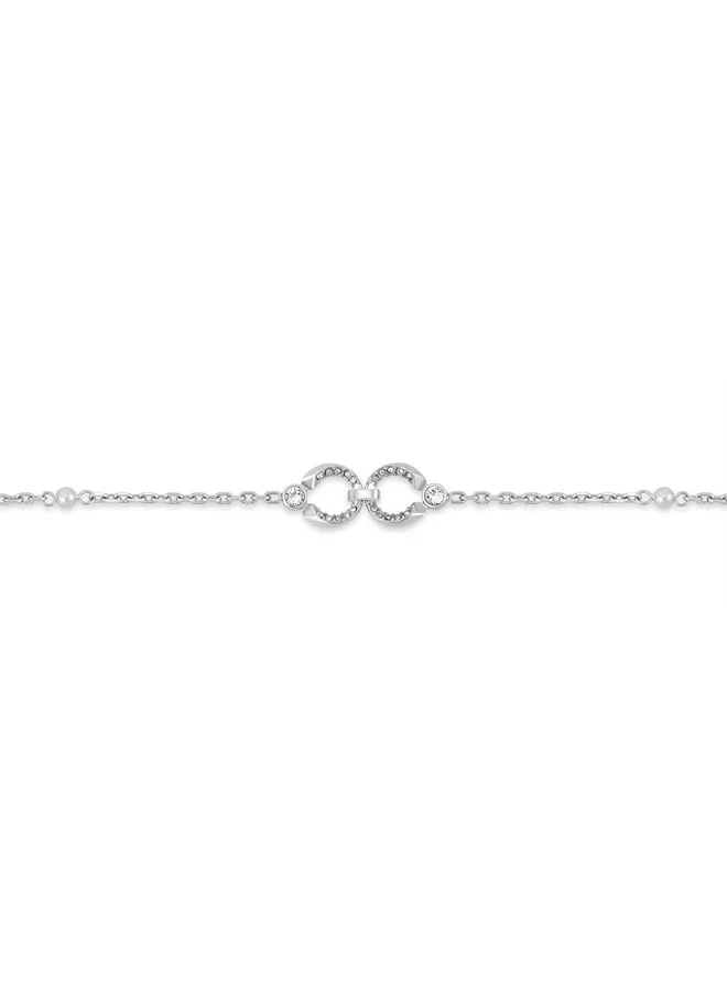 شيروتي 1881 Celeste Radiant Bracelet with Double C Charms and Crystal for Women