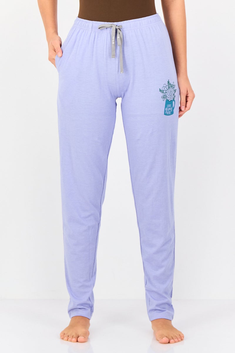 zivame Women 2 Pcs All Over Print Drawstring Pajama Pant, Multicolor - Image 5