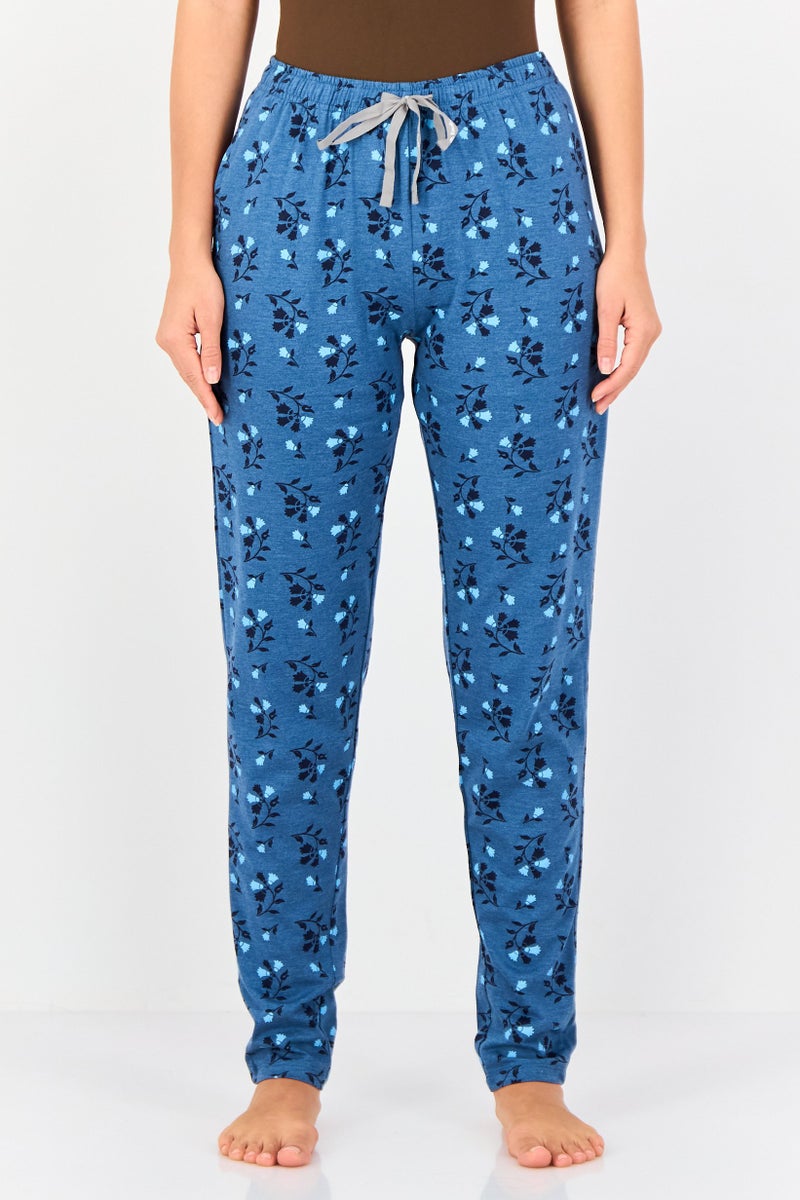 zivame Women 2 Pcs All Over Print Drawstring Pajama Pant, Multicolor - Image 1