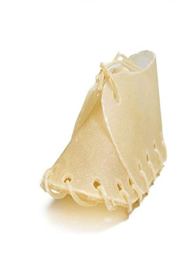BLACK DOG Rawhide Snack Chewing Shoes for Dogs and Puppies 3 inches White (Pack of 8) - Image 1