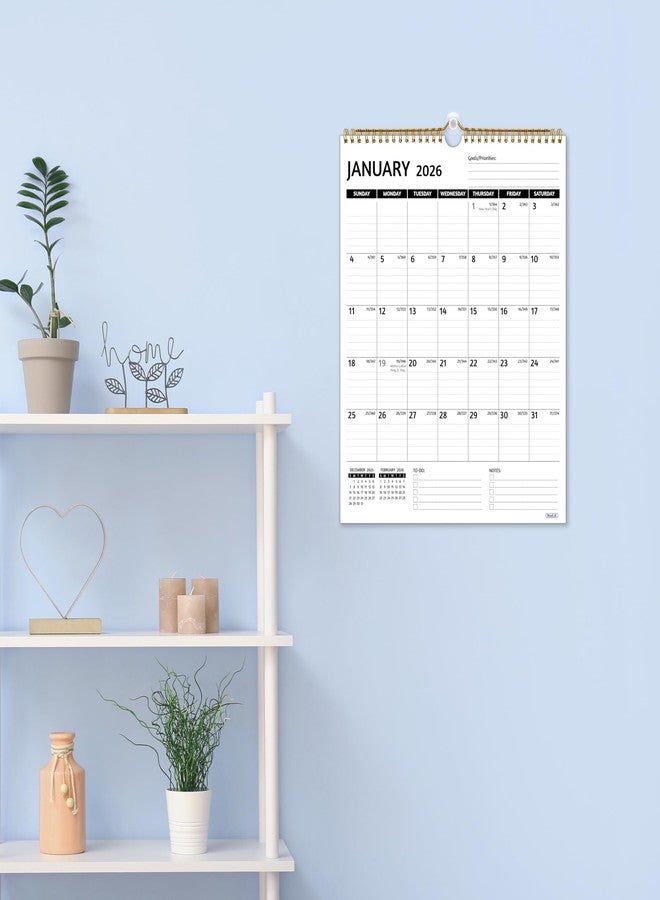 BowCuk Wall Calendar 2026-2027 - Calendar 2026-2027 Wall, 2 Year Calendar, Jan 2026 - Dec 2027, 11.5 x 14.5 In, 2026 Calendar with Large Blocks, Thick Paper, Holidays, To-do ＆ Notes, Great for Organizing - Image 2
