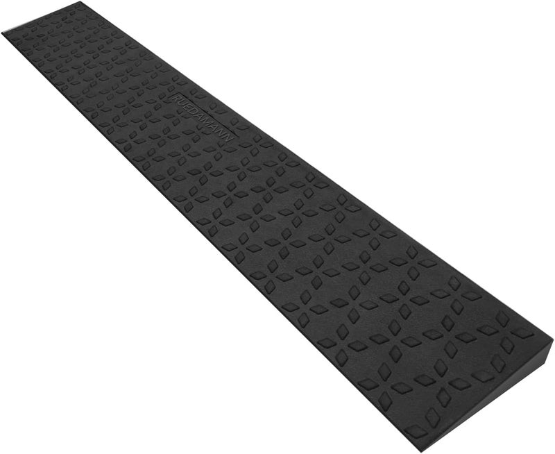 Ruedamann Black Rubber Threshold Ramp for Wheelchairs