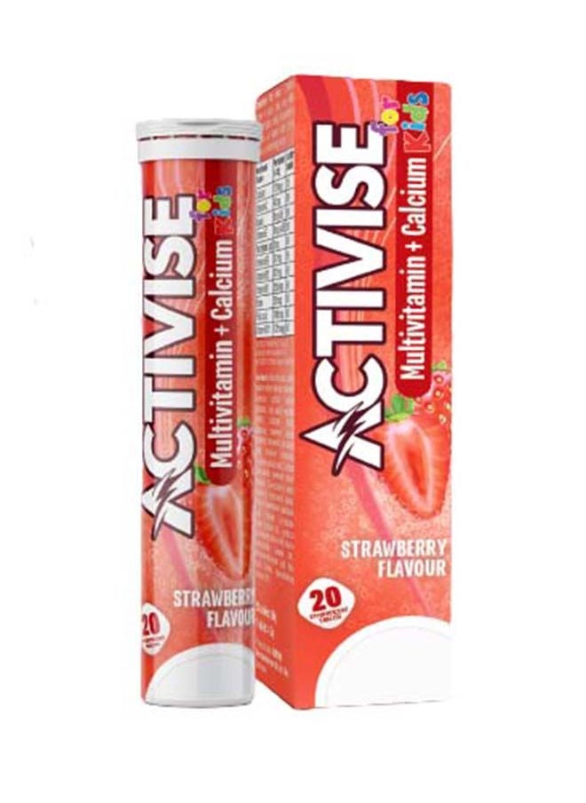 Activise Activise Kids Multivitamin + Calcium Effervescent Tablets, Strawberry 20's  - Image 1
