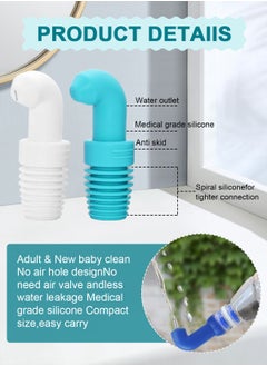 HomarKet Travel shattaf Mini Pocket Shattaf Sprayer 2 Pack , Plastic Portable Bidet, Mobile Travel Shattaf for Toilet, Travel or Camping. Compatible with Every Bottle  - Image 4