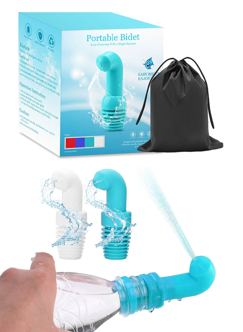 HomarKet Travel shattaf Mini Pocket Shattaf Sprayer 2 Pack , Plastic Portable Bidet, Mobile Travel Shattaf for Toilet, Travel or Camping. Compatible with Every Bottle - Image 1