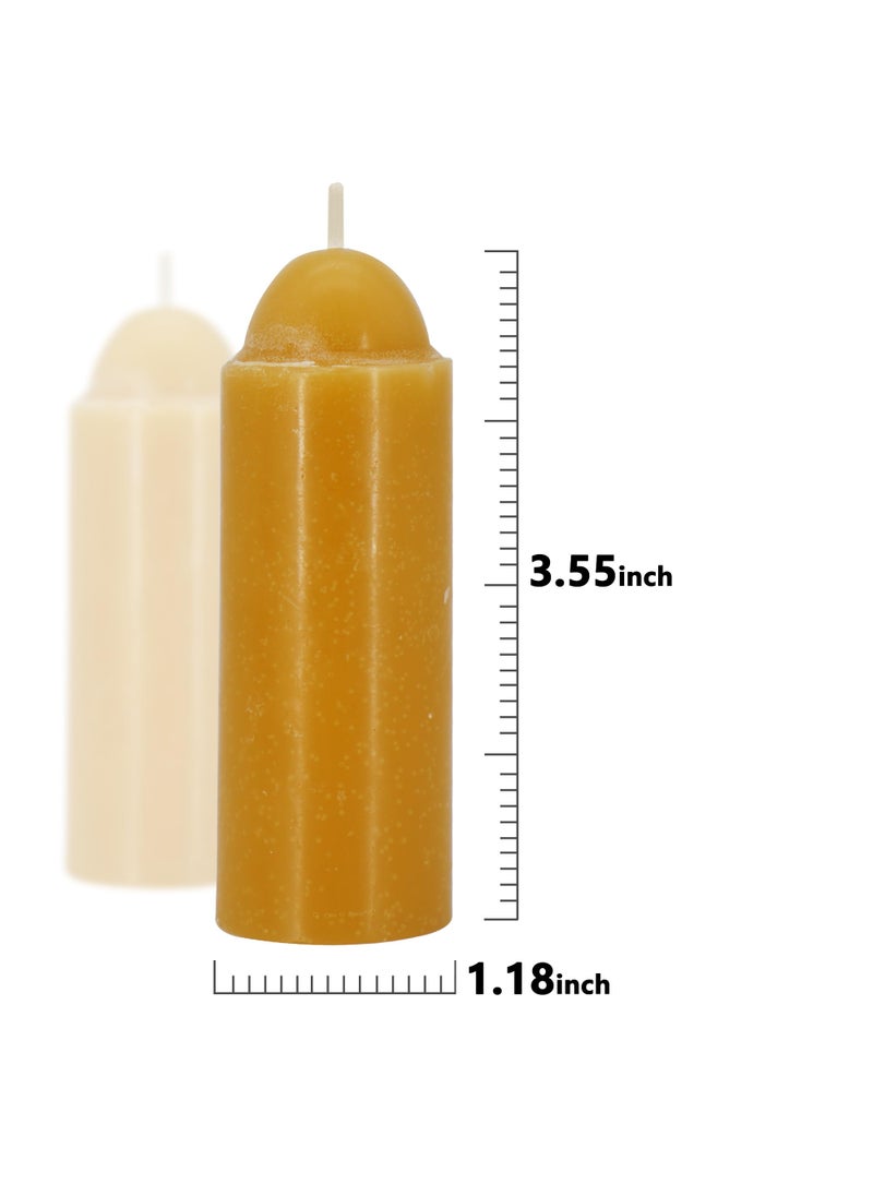 NOMFIX 15-Hour Natural Beeswax Candles Compatible with Candle Lanterns - Smokeless Clean Long Lasting Burning for Outdoor, Camping, Emergency, Survival Emergency Preparedness- 20Pack  - Image 5