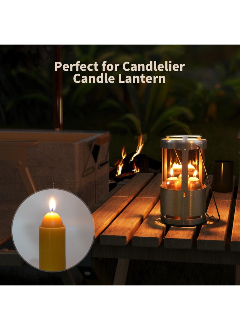 NOMFIX 15-Hour Natural Beeswax Candles Compatible with Candle Lanterns - Smokeless Clean Long Lasting Burning for Outdoor, Camping, Emergency, Survival Emergency Preparedness- 20Pack  - Image 3