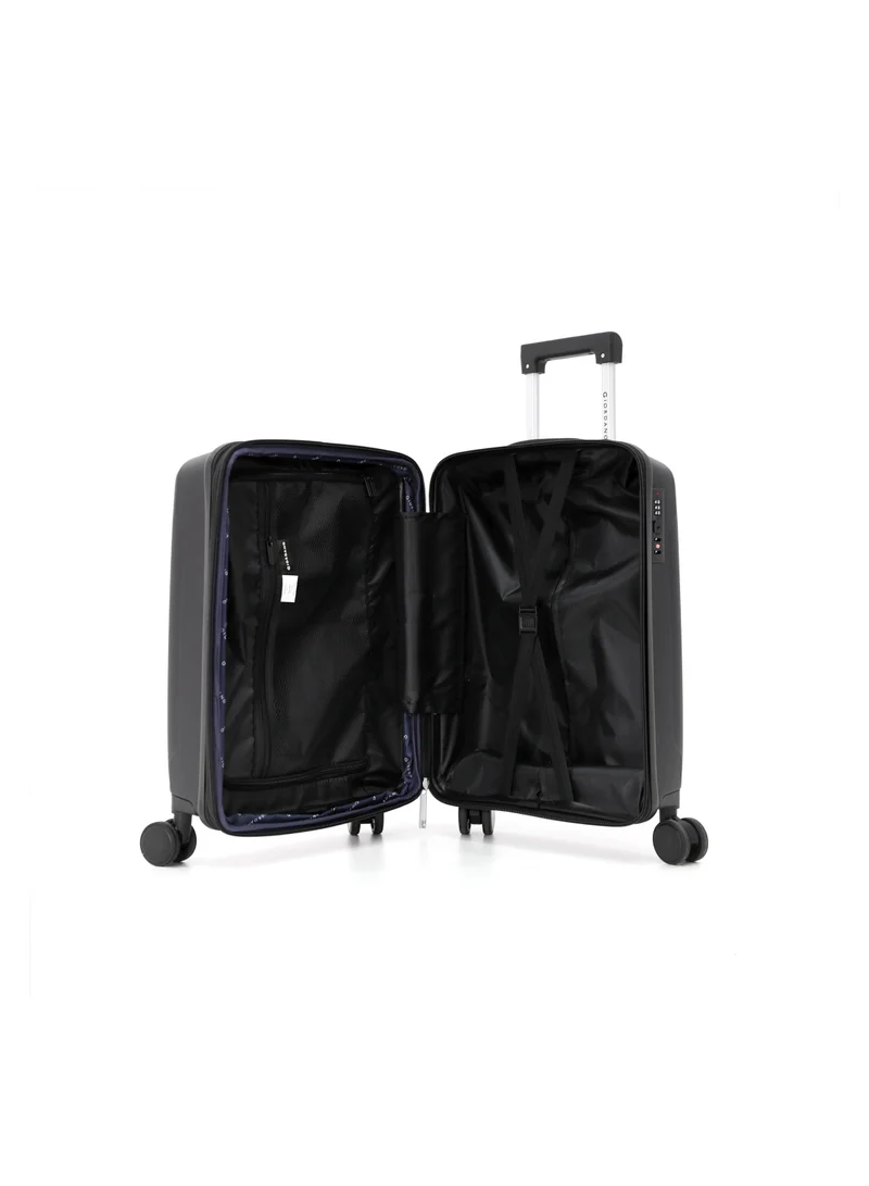GIORDANO Unbreakable Hardshell PP Luggage Trolley Bag 20 inch Cabin Size With Double Spinner Wheels,Black