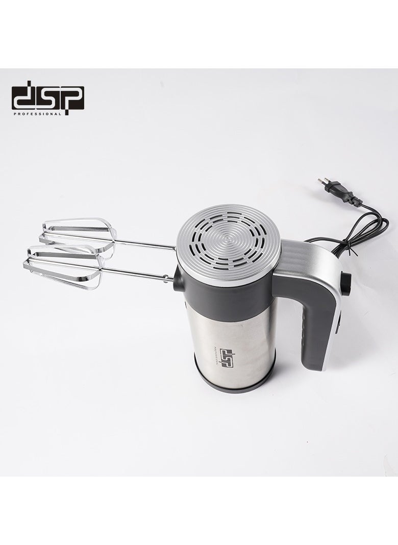 DSP - DSP Electric Hand Mixer with 2 Dough Hooks & 2Beaters of Stainless Steel, 5-Speed Easy Mix, 400w - Image 1