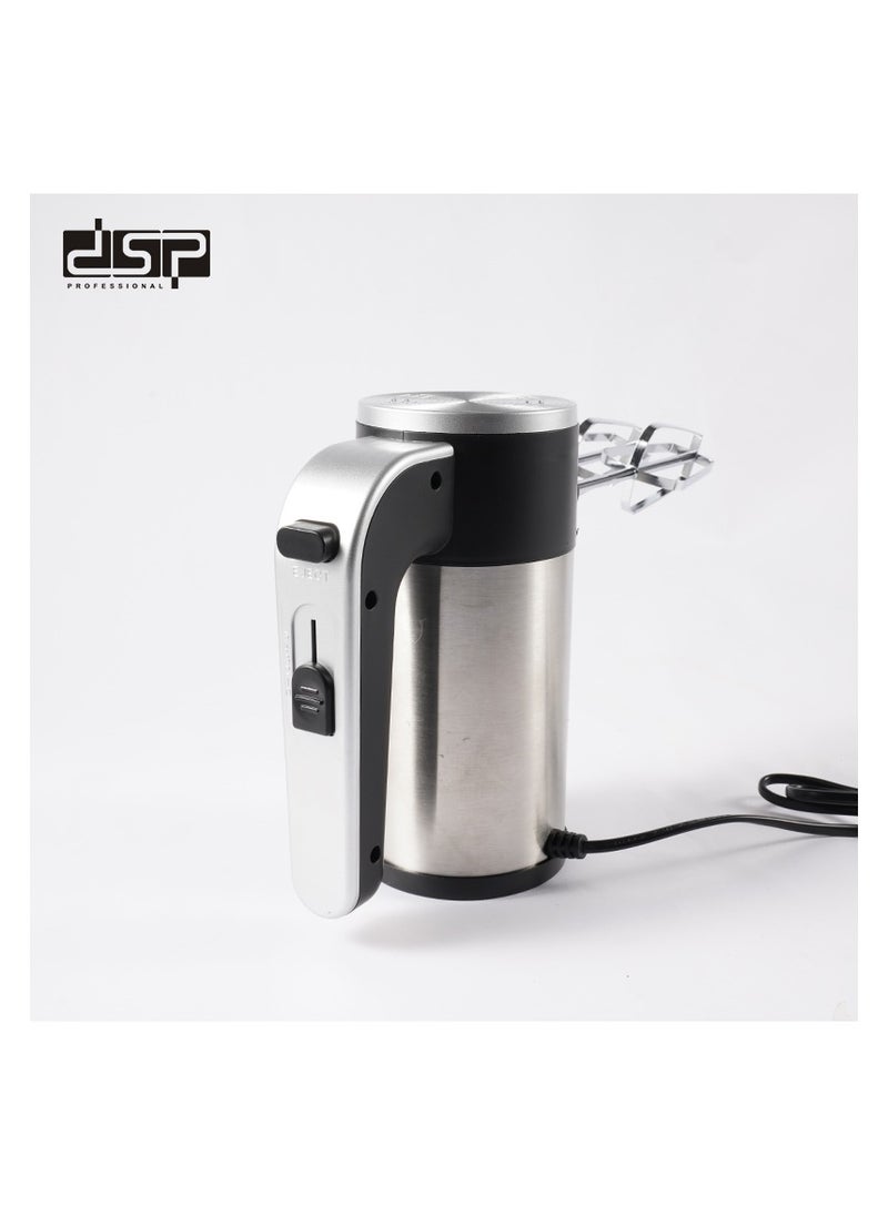 DSP - DSP Electric Hand Mixer with 2 Dough Hooks & 2Beaters of Stainless Steel, 5-Speed Easy Mix, 400w - Image 1
