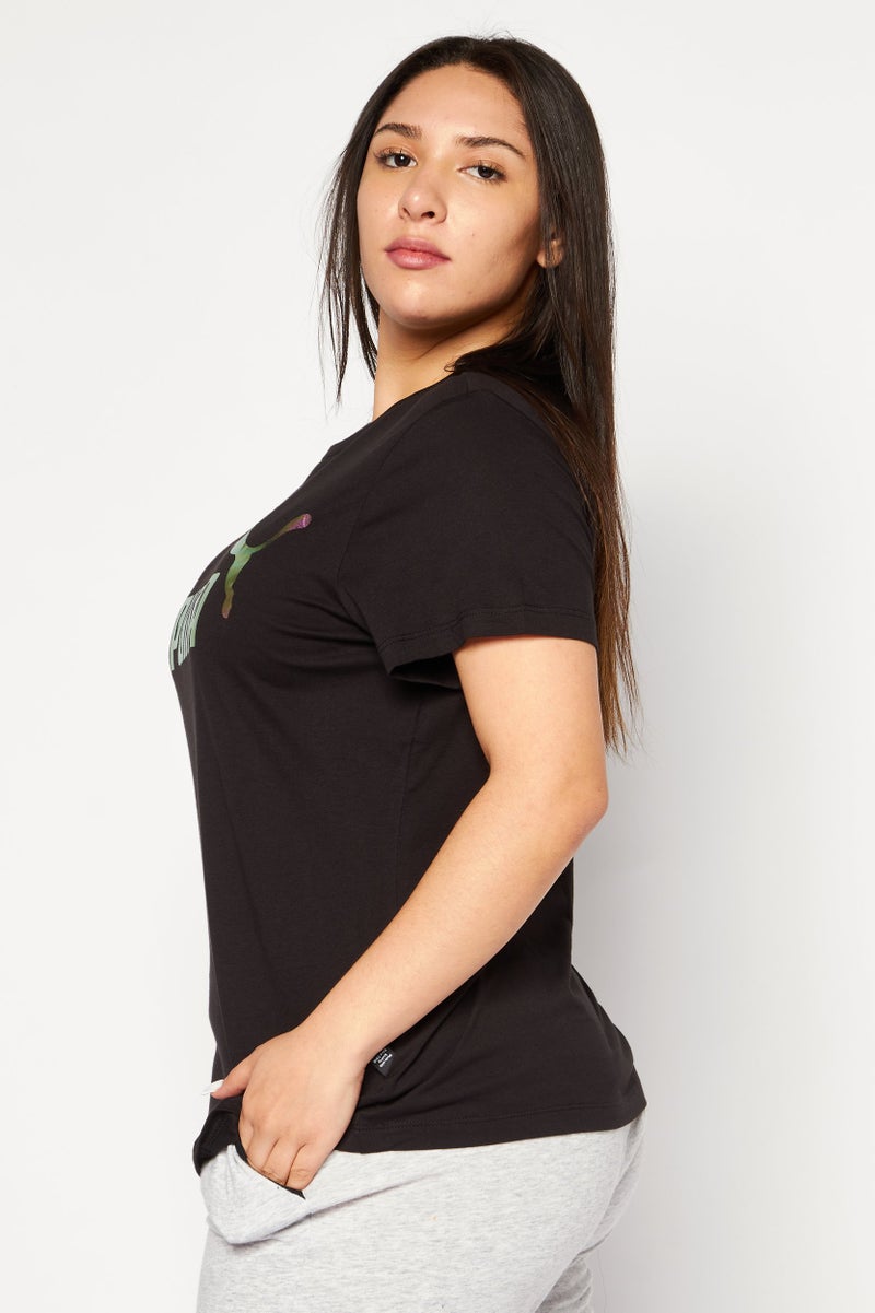 PUMA Women Sportswear Fit Short Sleeves Training Top, Black  - Image 3