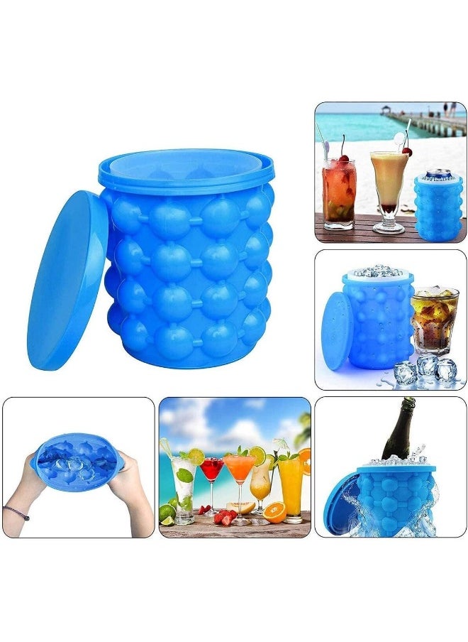 Generic 13X12cm Ice Cube Maker Revolutionary Space Saving Silicone Trays Mold Kitchen Tools Ice Cube Maker  - Image 4
