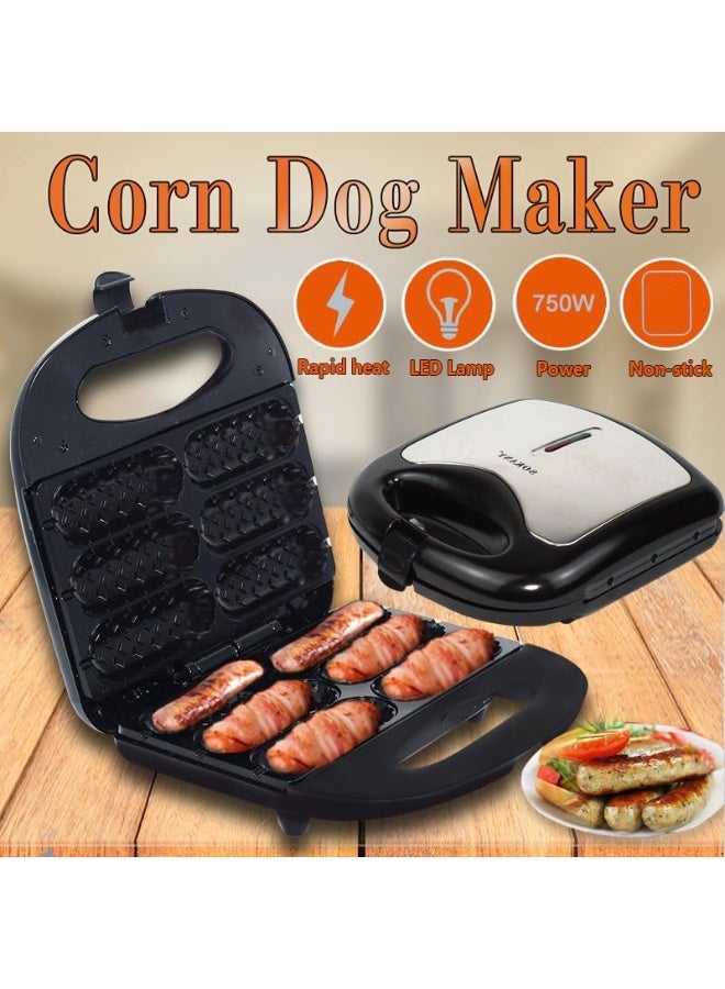 Sokany Electric Crispy Corn Hotdog Waffle Maker | Mini Panini & Sausage Baking Machine | French Muffin Hot Dog Lolly Stick Breakfast Grill - Image 2