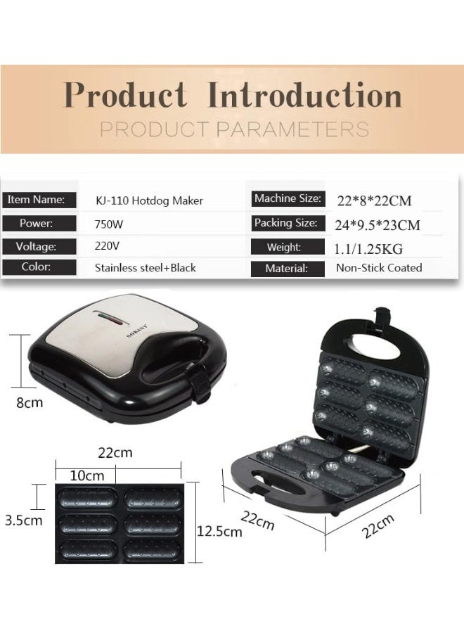 Sokany Electric Crispy Corn Hotdog Waffle Maker | Mini Panini & Sausage Baking Machine | French Muffin Hot Dog Lolly Stick Breakfast Grill - Image 4