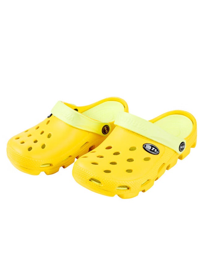 Pull Back Huili Perforated Sandals, Women's Slippers, Outdoor Travel, Dual-use Beach Shoes, Wear-resistant, Breathable, Closed-toe, Hl049, Yellow, Size 39 - Image 1