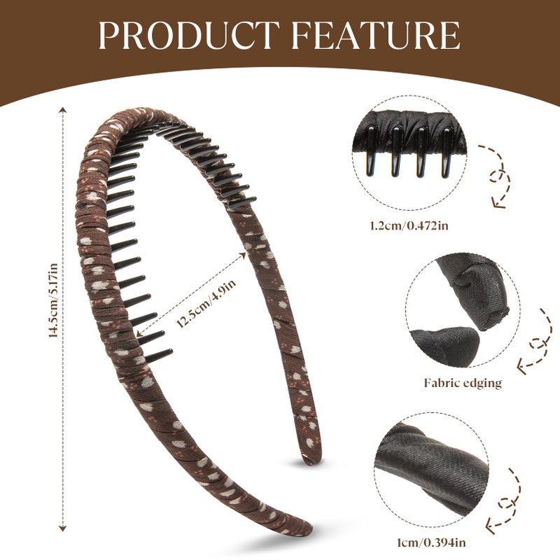 STHUAHE4PC Multicolor Protection Resin Teeth Comb Hair Hoop Hairband Headband Hair Accessories by Beauty hair (Black-4PCS) - Image 3