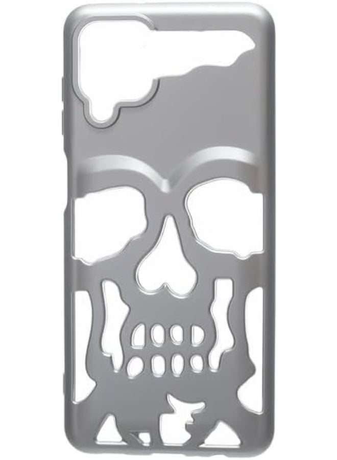 Fashion Case Silicone Back Cover For Samsung A12- Silver - Image 1
