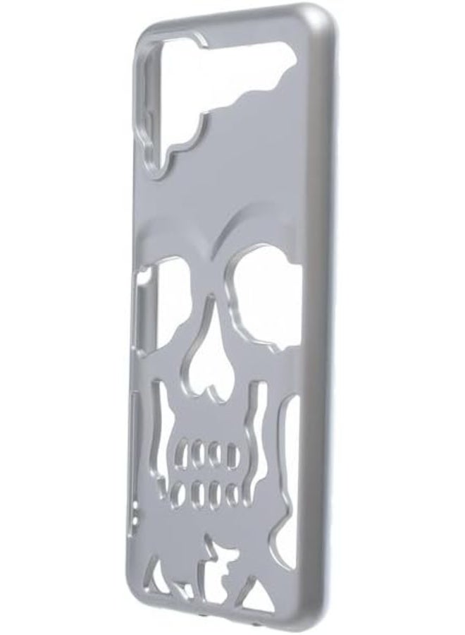 Fashion Case Silicone Back Cover For Samsung A12- Silver - Image 3