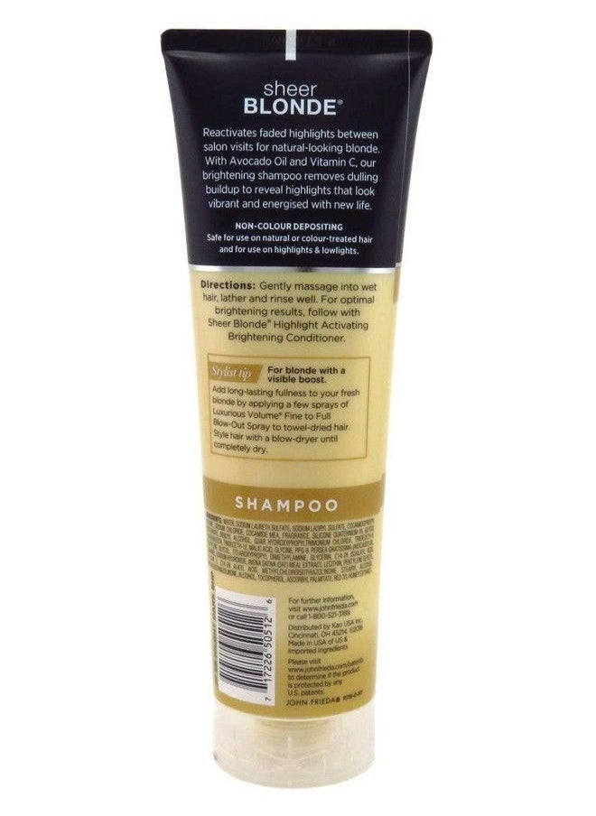 John Frieda - Sheer Blonde Highlight Activating Brightening Shampoo Darker Blondes 845 Oz - Image 1