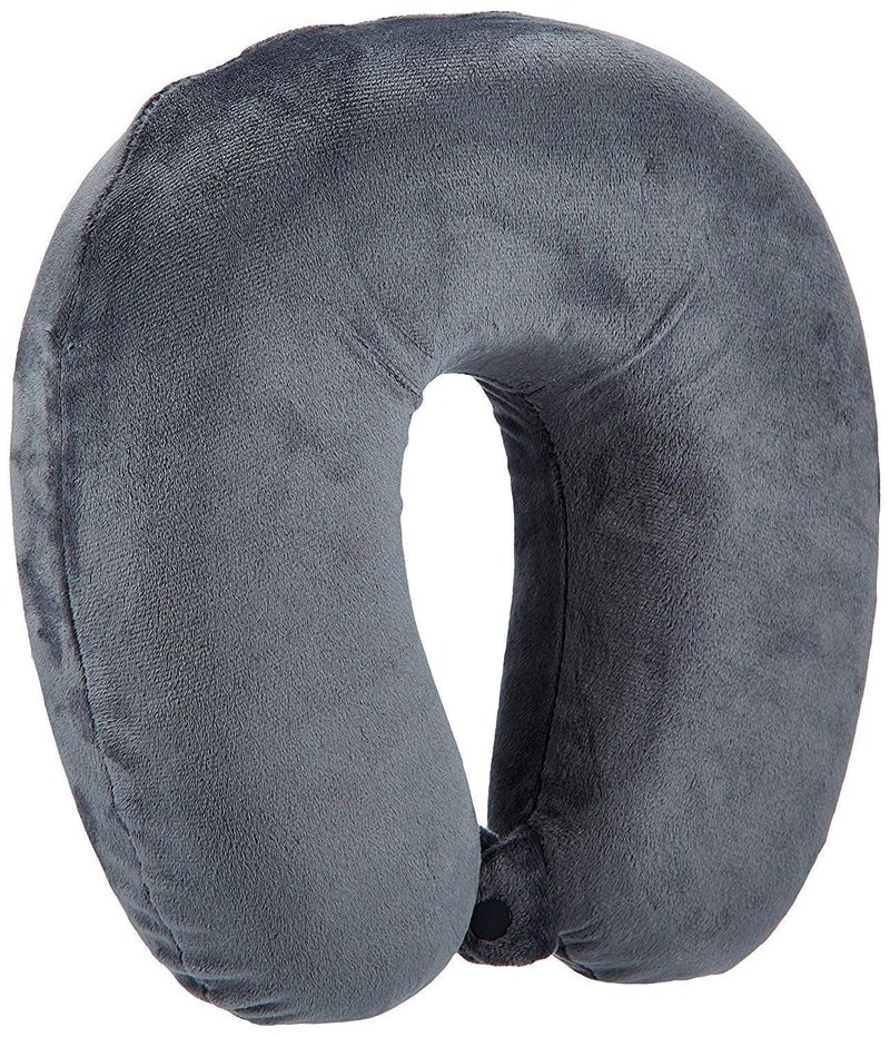 blue tree Unisex U-Shaped Micro Fibre Soft Cushions Neck Rest Pillow for Travel, Car, Train, Flight, Bus (Grey) (Grey, Medium) - Image 2