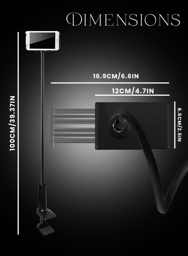 Eoptify Gooseneck Mobile Holder for Bed & Desk | 360° Flexible Phone Mount Clip | Universal Stand for iPhone Samsung Huawei  Hands-Free Video Viewing Lazy Arm Holder - Image 3