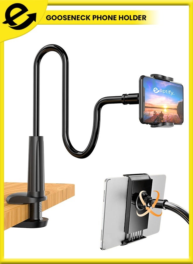 Eoptify Gooseneck Mobile Holder for Bed & Desk | 360° Flexible Phone Mount Clip | Universal Stand for iPhone Samsung Huawei  Hands-Free Video Viewing Lazy Arm Holder - Image 1