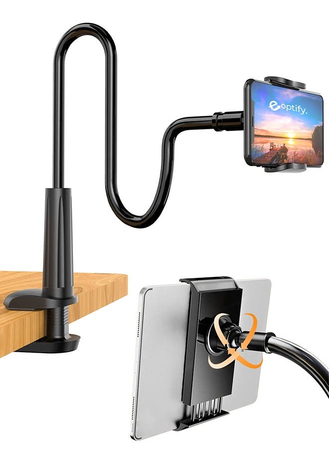 Eoptify Gooseneck Mobile Holder for Bed & Desk | 360° Flexible Phone Mount Clip | Universal Stand for iPhone Samsung Huawei  Hands-Free Video Viewing Lazy Arm Holder - Image 2