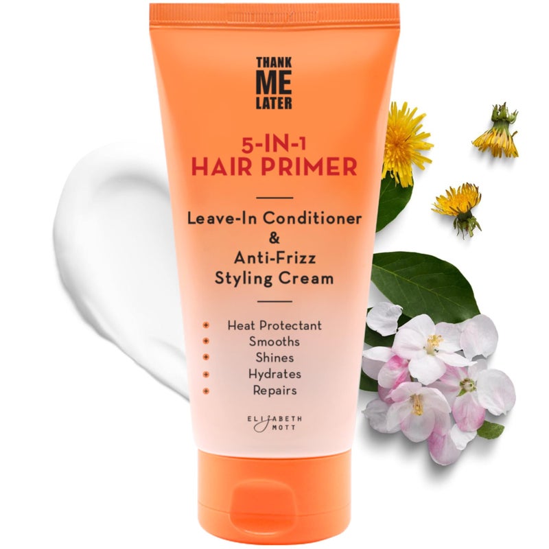 Elizabeth Mott Thank Me Later 5-in-1 Hair Primer - Leave-In Treatment Conditioning, Strengthening, Heat Protection All Hair Types - Anti-Frizz, Hydrating, Shine-Boosting - Vegan & Cruelty-Free, 150 mL - Image 1
