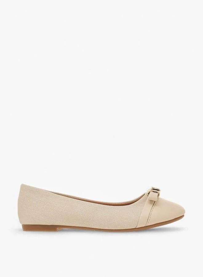 Flora Bella By Shoexpress Girls Metal Accent Slip-On Ballerina Shoes