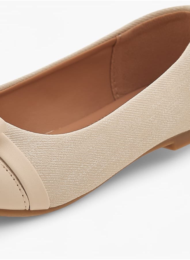 Girls Metal Accent Slip-On Ballerina Shoes