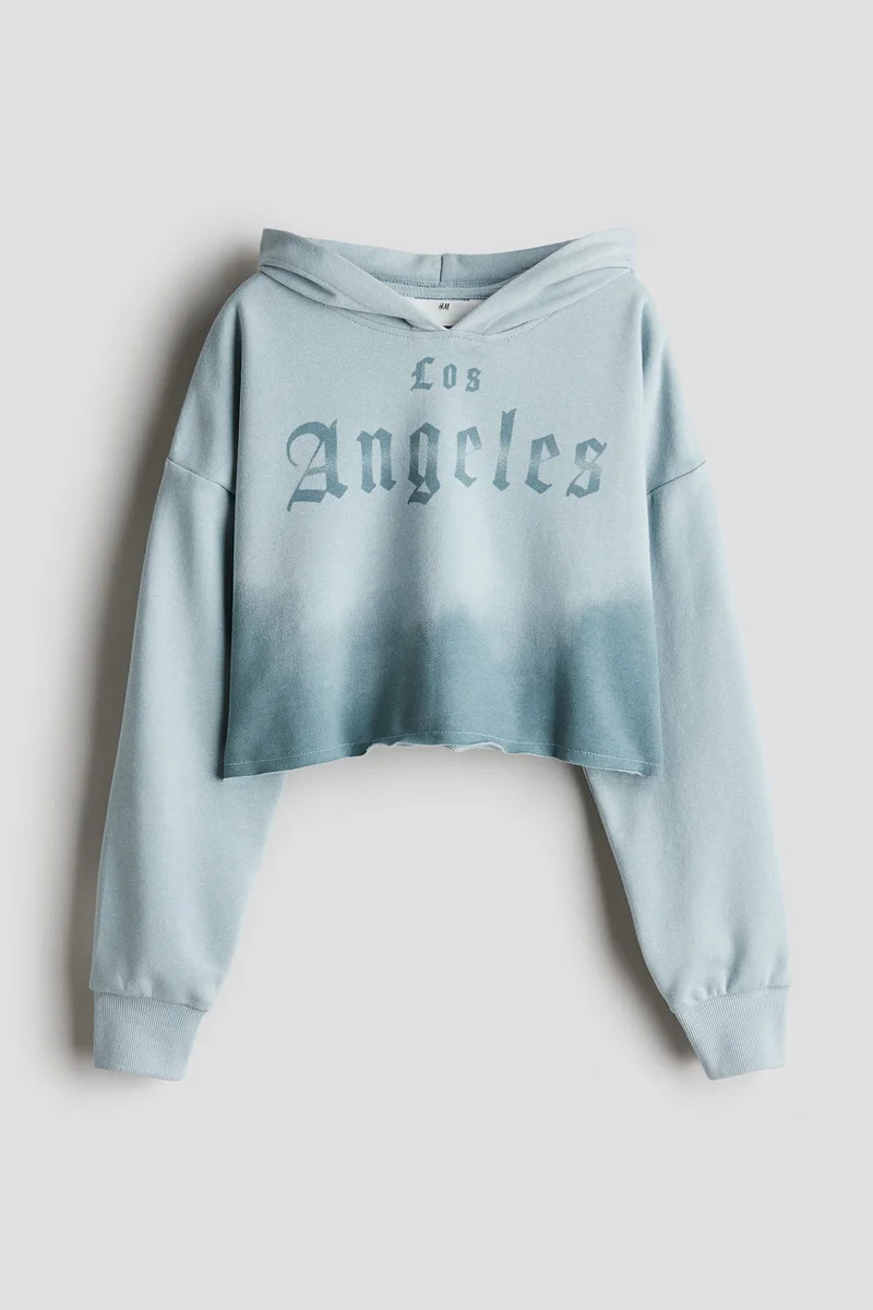 H&M Printed cropped hoodie