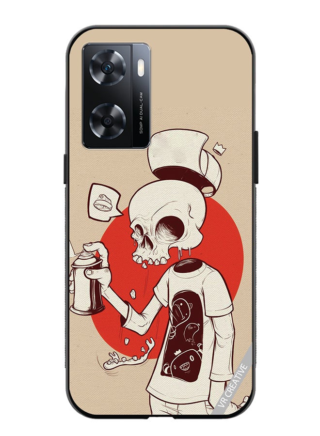 VR CREATIVE Protective Case Cover For Oppo A57/A77s Skeleton Design Multicolour - Image 1