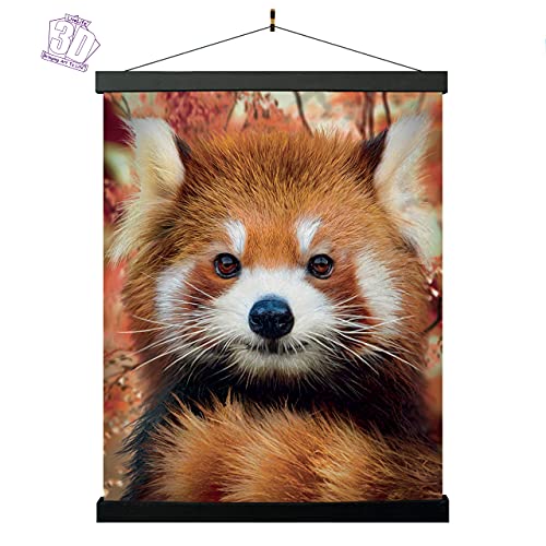 3D LiveLife Lenticular Wall Art Prints - Baby Red Panda from Deluxebase. Unframed 3D Jungle Poster. Perfect wall decor. Original artwork licensed from renowned artist, David Penfound - Image 4