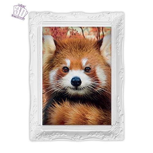 3D LiveLife Lenticular Wall Art Prints - Baby Red Panda from Deluxebase. Unframed 3D Jungle Poster. Perfect wall decor. Original artwork licensed from renowned artist, David Penfound - Image 3