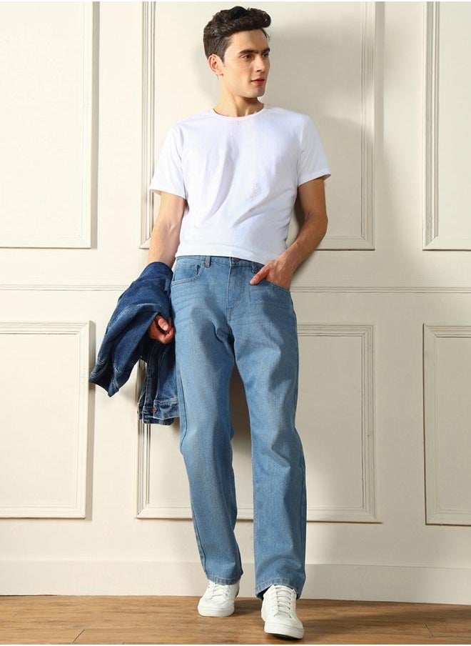 Dennis Lingo Men’s Light Blue Relaxed Fit Jeans  - Image 1