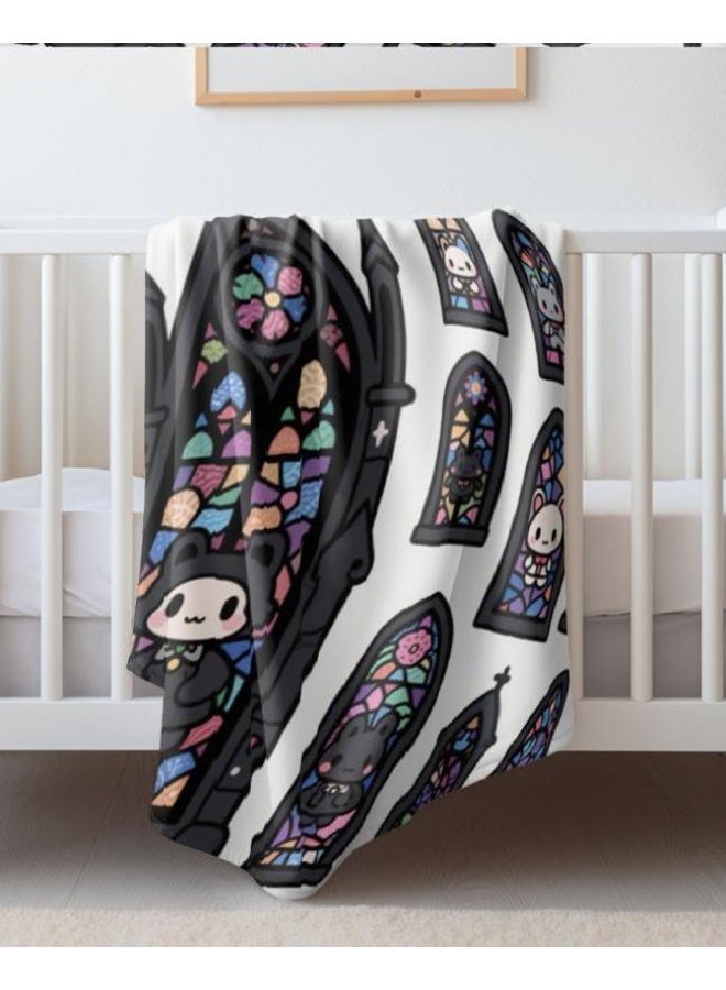 عام بطانية رقيقة من الفانيلا الكرتونية للأطفال والرضع (دافئة ومريحة، ومناسبة للنوم والألعاب) 70 سم * 100 سم - Image 4