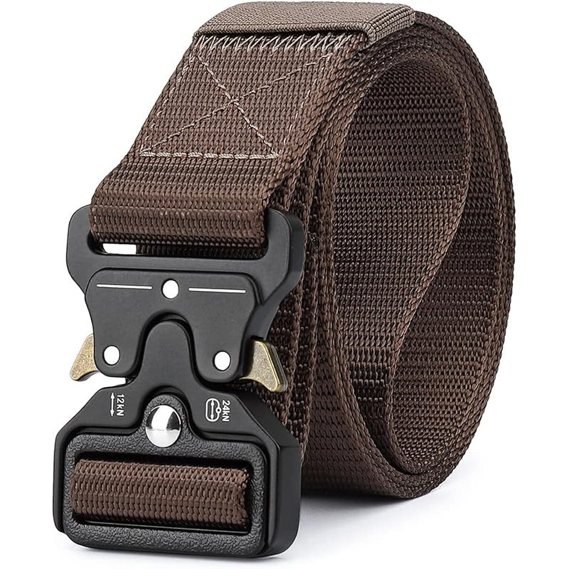 MOZETO Tactical Belts for Men Military Style Work Hiking Riggers Web Gun Belt with Heavy Duty Quick Release Metal Buckle - Image 1