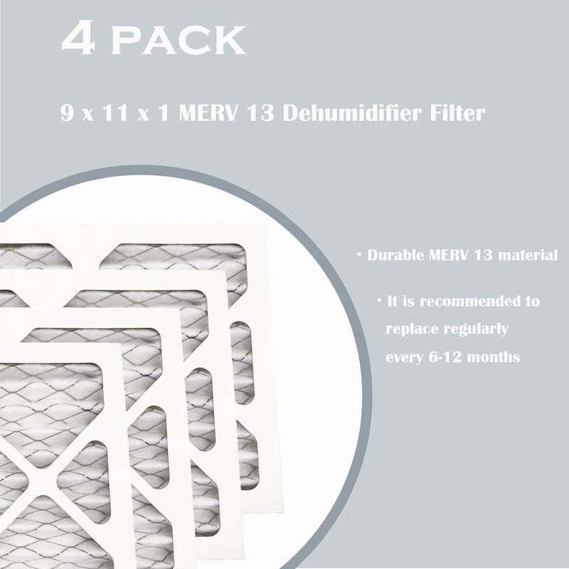 DAODEFUL 9 x 11 x 1 Air Filter for Santa Fe Compact70 Dehumidifier Ultra70 Element Compact2 UA 65H, 4 Pack - Image 5