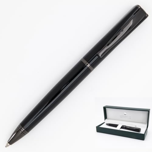 Monteverde Impressa Ballpoint Pen - Black with Gunmetal Trim, Refillable with Parker Style Refills, Quality Writing Instrument - Image 1